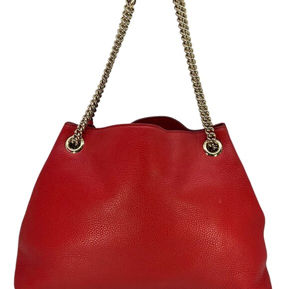 GUCCI Pebbled Calfskin Medium Soho Chain Shoulder Bag - Picture 5 of 9